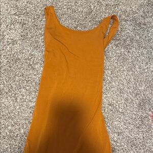 Forever 21 Sleeveless Crisscross Rust Maxi Dress